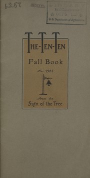 Cover of: The ten-ten fall book for 1921 by Julius Roehrs Company