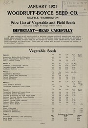 Cover of: Price list of vegetable and field seeds