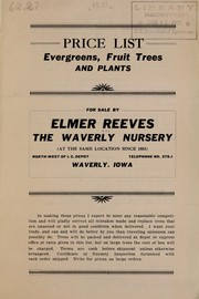 Cover of: Price list: evergreens, fruit trees and plants