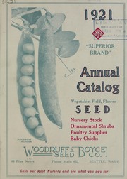 Cover of: 1921 annual catalog: vegetable, field, flower seed, nursery stock, ornamental shrubs, poultry supplies, baby chicks