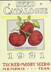 Cover of: Seed catalogue: 1921