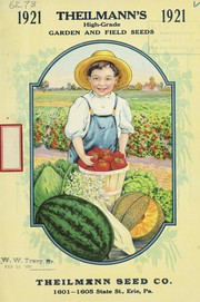 Cover of: Theilmann's high-grade garden and field seeds: 1921