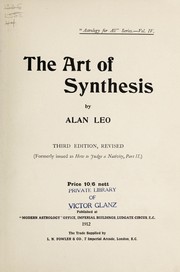 Cover of: The art of synthesis