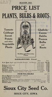 Cover of: Season 1921 by Sioux City Seed Co