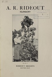 Cover of: A.R. Rideout Nursery [catalog]