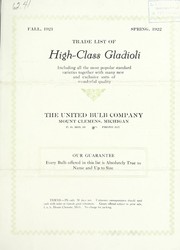 Cover of: Trade list of high class gladioli: fall, 1921 spring, 1922