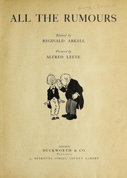 Cover of: All the rumours by Arkell, Reginald