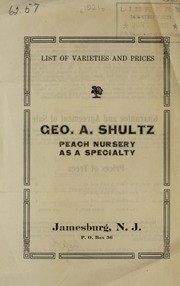 Cover of: List of varieties and prices