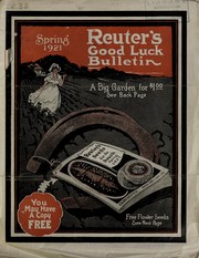 Cover of: Spring 1921: Reuter's good luck bulletin