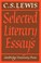 Cover of: Selected Literary Essays