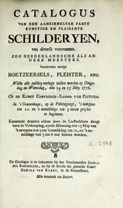 Cover of: Schilderyen, van diverse voornaame, zoo Nederlandsche als andere meesters by Stephanus Rietmulder, The Hague