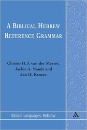 Cover of: Biblical Hebrew Reference Grammar (Biblical Languages