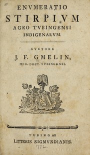 Cover of: Enumeratio stirpium agro Tubingensi indigenarum