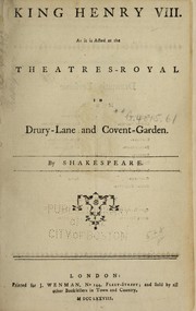 Cover of: King Henry VIII by William Shakespeare