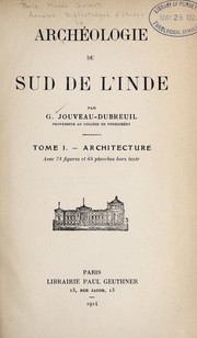 Cover of: Arche ologie du sud de l'Inde