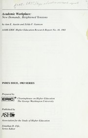 Cover of: Academic workplace by Ann E. Austin