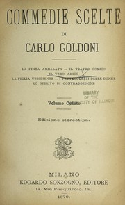 Cover of: Commedie scelte di Carlo Goldoni