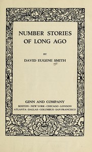 Cover of Number stories of long ago