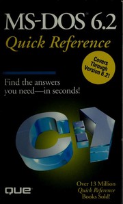 Cover of: MS-DOS 6.2 quick reference by Sally Neuman, Sally Neuman