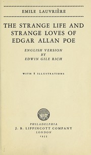 Cover of: The strange life and strange loves of Edgar Allan Poe