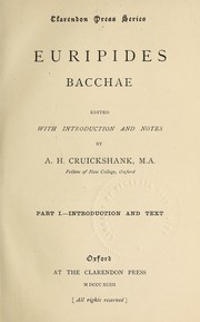 Cover of: Bacchae.