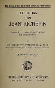 Cover of: Selections from Jean Richepin by Jean Richepin