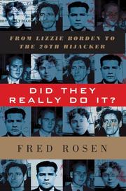 Cover of: Did They Really Do it?: From Lizzie Borden to the 20th Hijacker