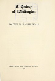 Cover of: A history of Whittington
