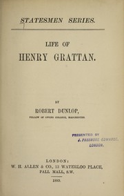 Cover of: Life of Henry Grattan