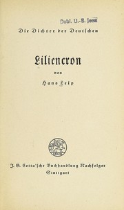 Cover of: Liliencron