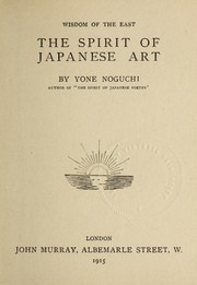 Cover of: The spirit of Japanese art