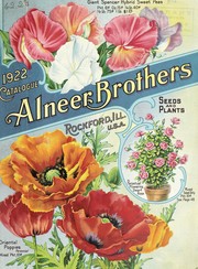 Cover of: 1922 catalogue: seeds and plants