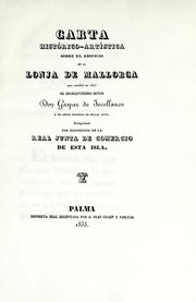 Cover of: Carta histórico-artística sobre el edificio de la Lonja de Mallorca