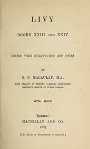 Cover of: Livy, books XXIII and XXIV by Titus Livius