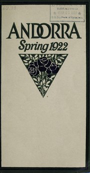 Cover of: Andorra Nurseries, spring 1922
