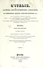 Cover of: L'Italie: la Sicile, les Iles Éoliennes, l'Ile d'Elbe, la Sardaigne, Malte, l'Ile de Calypso, etc