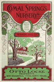 Cover of: Comal Springs Nursery: season 1922-23