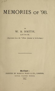 Cover of: Memories of '98 by W. S. Smith