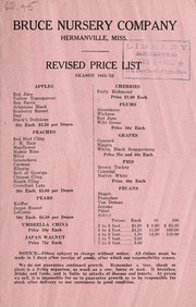 Cover of: Revised price list by Bruce Nursery Company