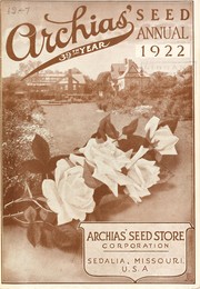 Cover of: Archias' 39th year: seed annual 1922