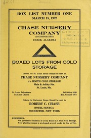 Cover of: Box list number one: March 15, 1922