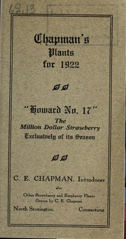 Cover of: Chapman's plants for 1922