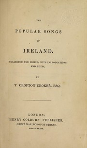 Cover of: Popular songs of Ireland by Thomas Crofton Croker