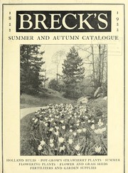 Cover of: Breck's summer and autumn catalogue: 1822-1922