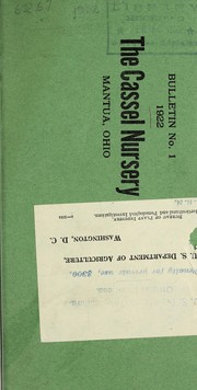 Cover of: Bulletin no. 1: 1922
