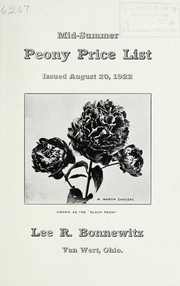 Cover of: Mid-summer peony price list