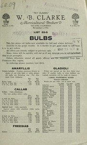 Cover of: List 22-G: bulbs