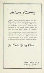 Cover of: Autumn planting for early spring flowers