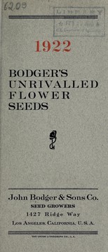 Cover of: 1922 unrivalled flower seeds