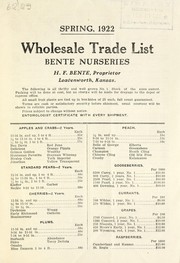 Cover of: Spring, 1922: wholesale trade list